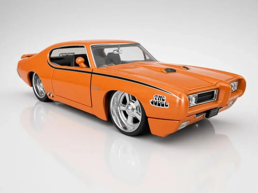 Jada Bigtime Muscle 1969 Pontiac GTO The Judge Orange 1:24 Diecast Car Pro St